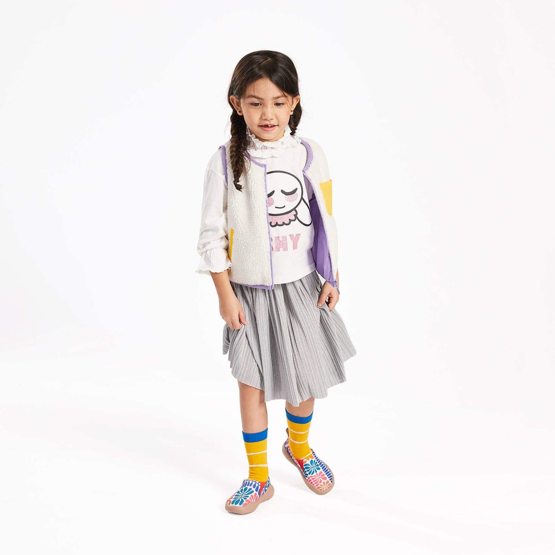 UIN Footwear Kid Bells Or Leave Kid Canvas loafers