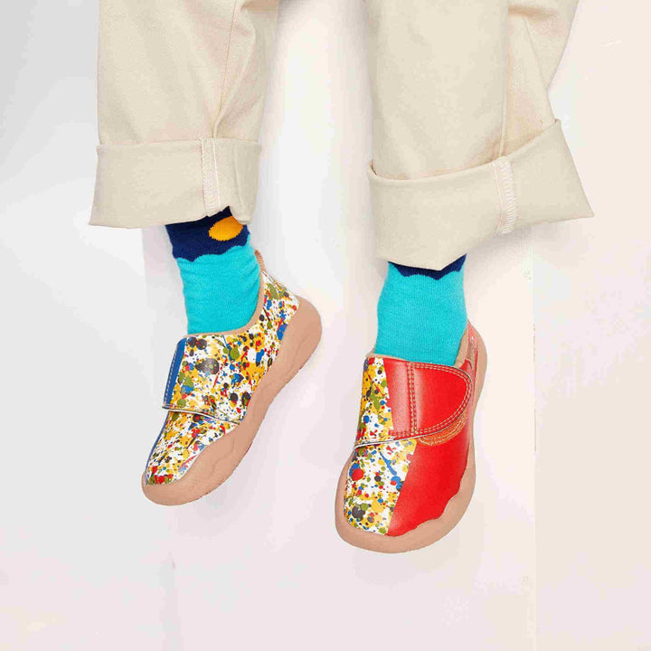 UIN Footwear Kid Color Border Kid Canvas loafers