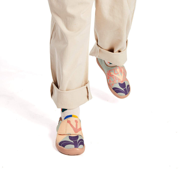 UIN Footwear Kid Flowers of Hope Kid Canvas loafers