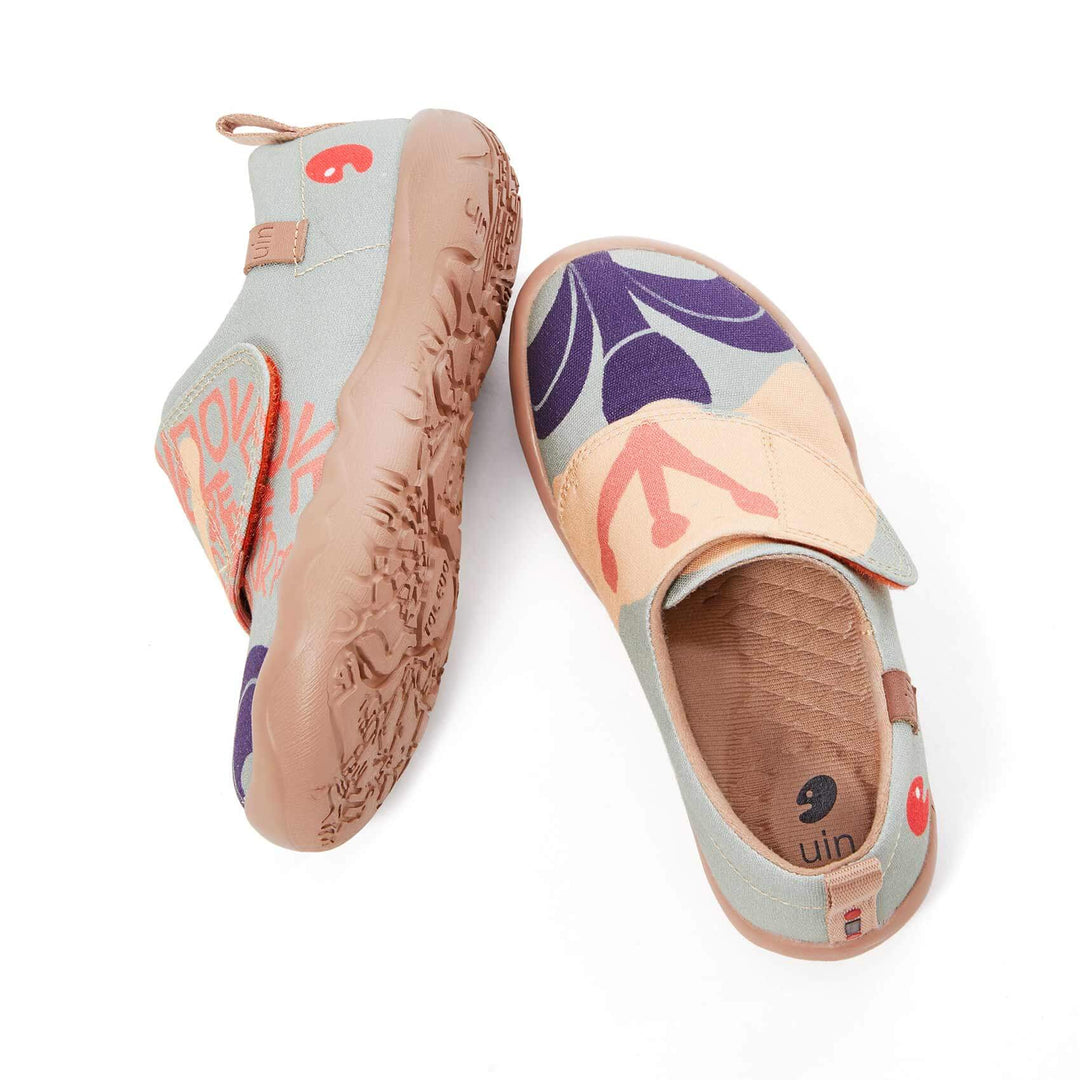 UIN Footwear Kid Flowers of Hope Kid Canvas loafers