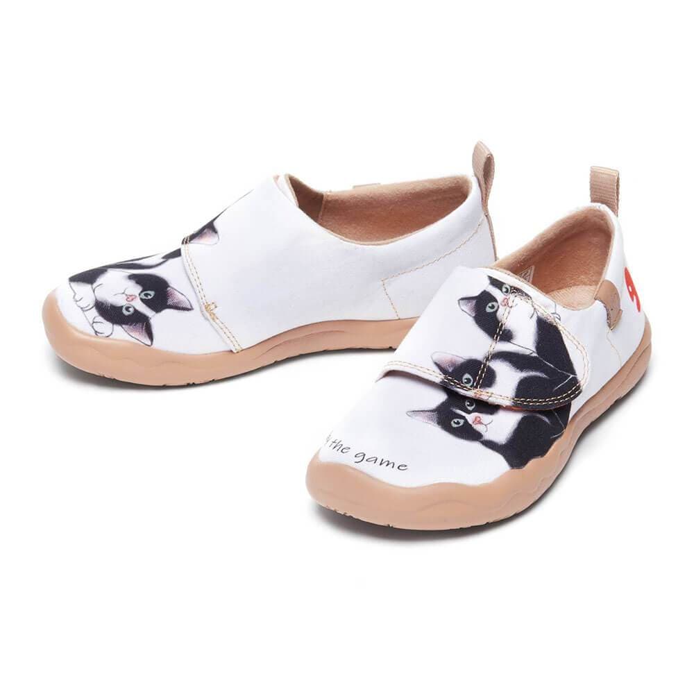 UIN Footwear Kid Milky Kitty Kid Canvas loafers