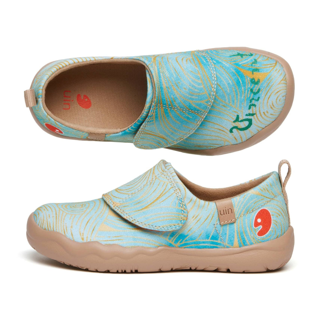 UIN Footwear Kid Van Gogh Wheatfield with Cypresses V4 Kid Canvas loafers