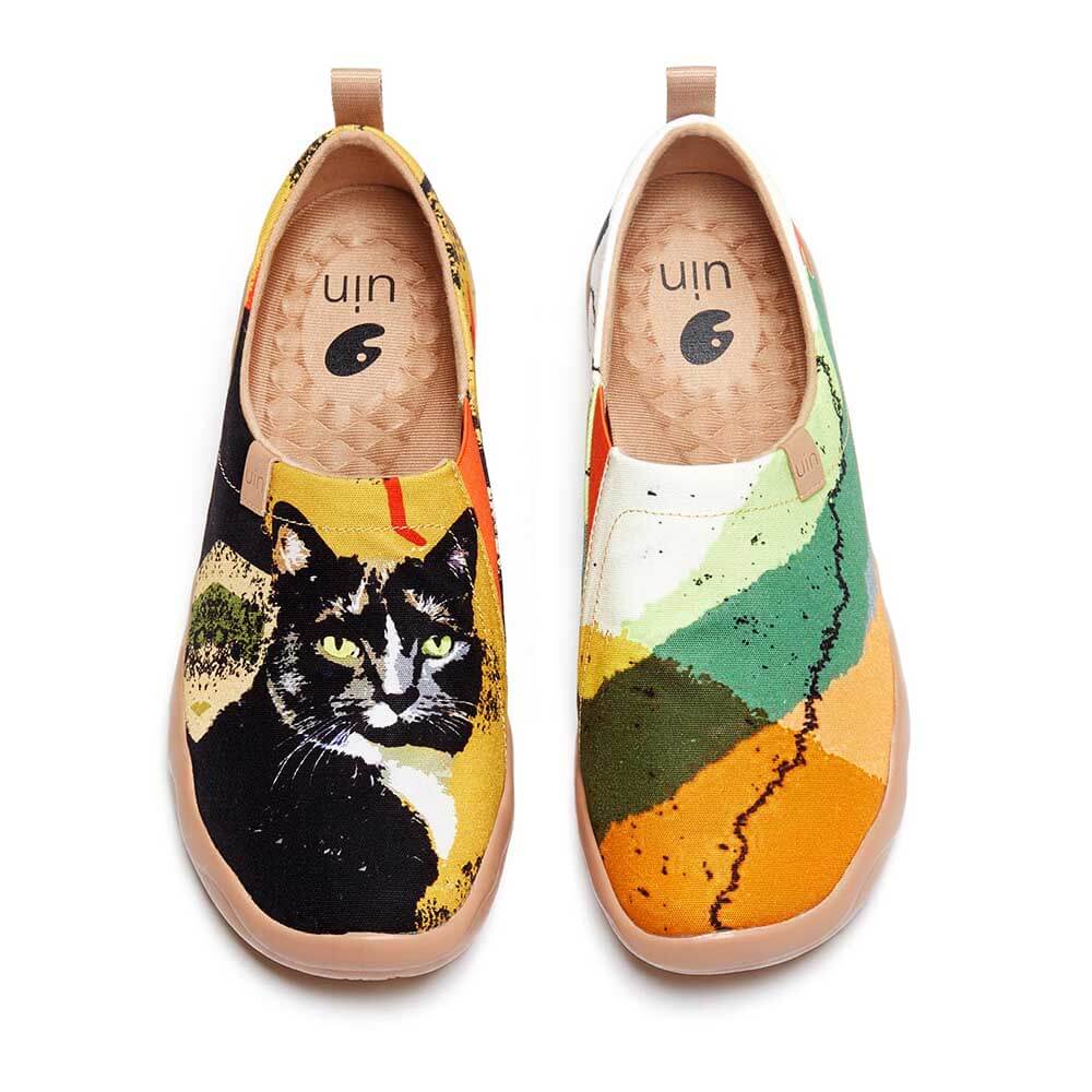 UIN Footwear Men Black Cat Canvas loafers