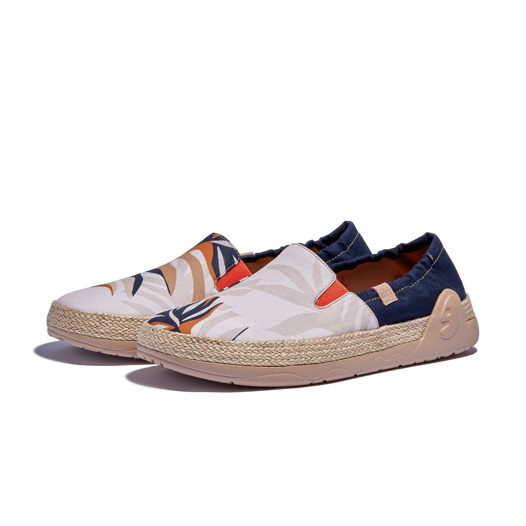 UIN Footwear Men Branches and Leaves Marbella VI Men Canvas loafers