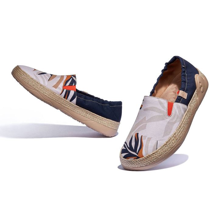 UIN Footwear Men Branches and Leaves Marbella VI Men Canvas loafers