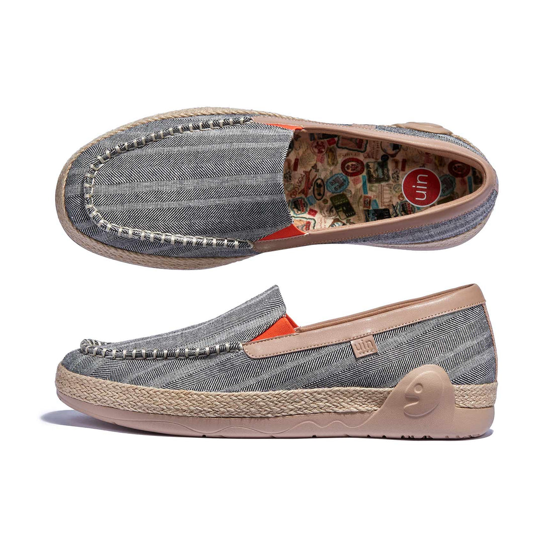 UIN Footwear Men Galaxy Grey Marbella V Men Canvas loafers