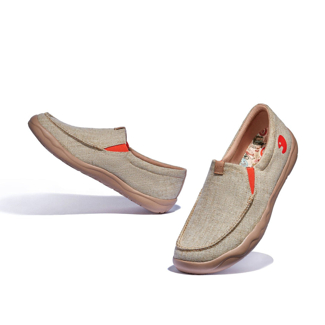 UIN Footwear Men Light Khaki Nerja Men Canvas loafers