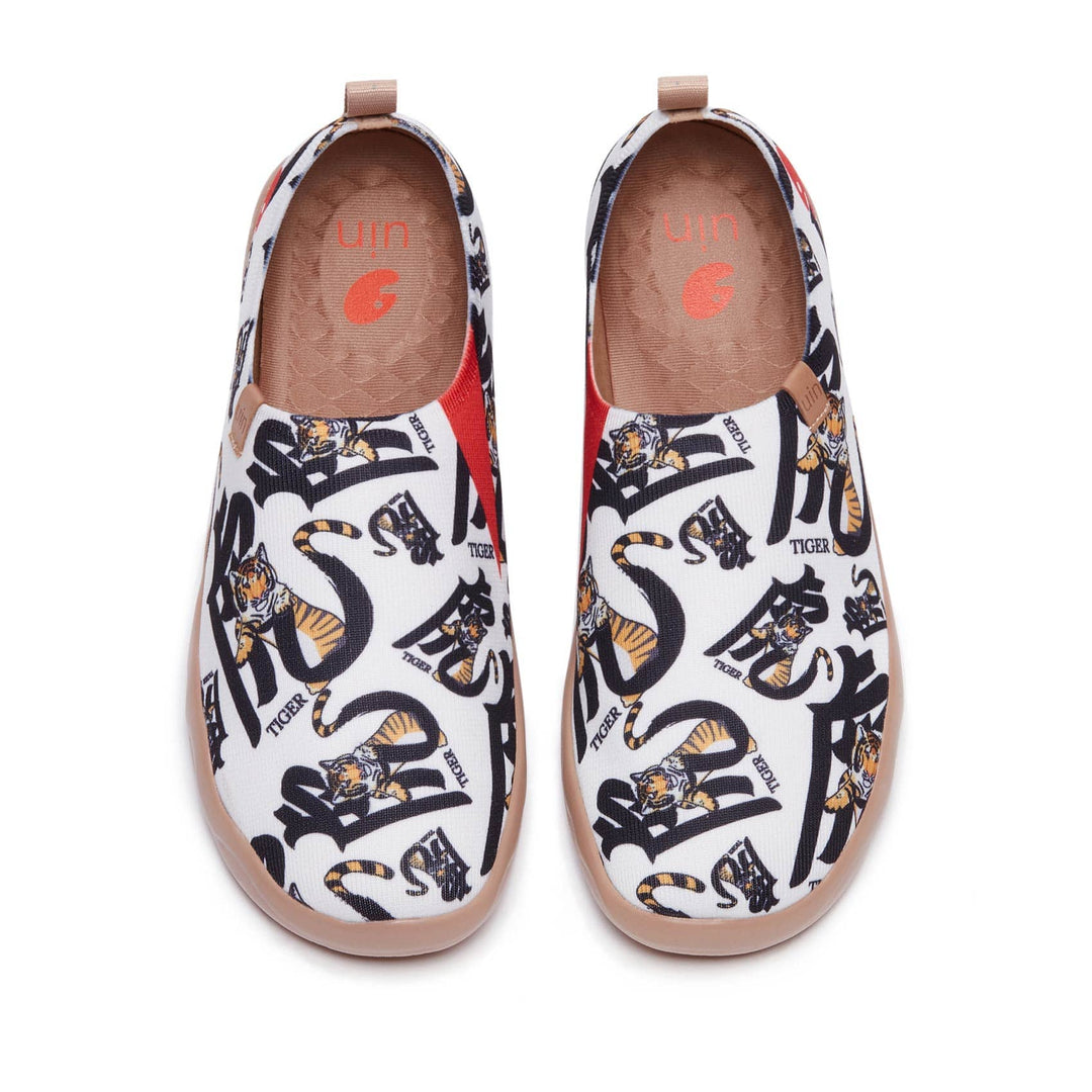 UIN Footwear Men Tiger in Calligraphy Toledo I Men Canvas loafers