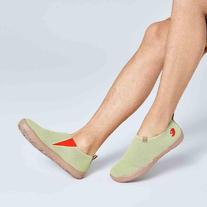 UIN Footwear Men Toledo Knitted Pale Green Men Canvas loafers