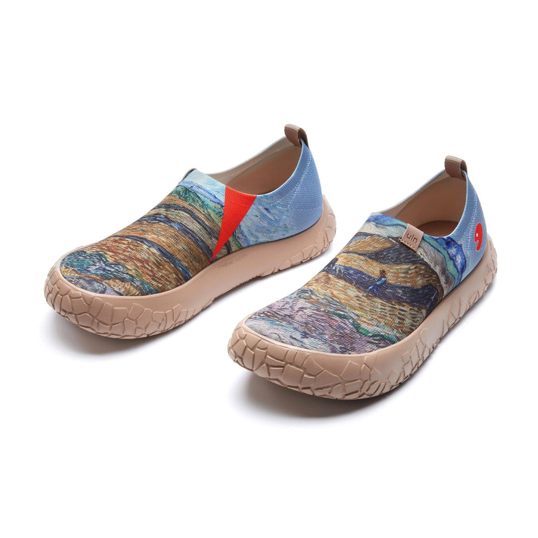 UIN Footwear Men Van Gogh Enclosed Field with Ploughman 1 Toledo IV Men Canvas loafers