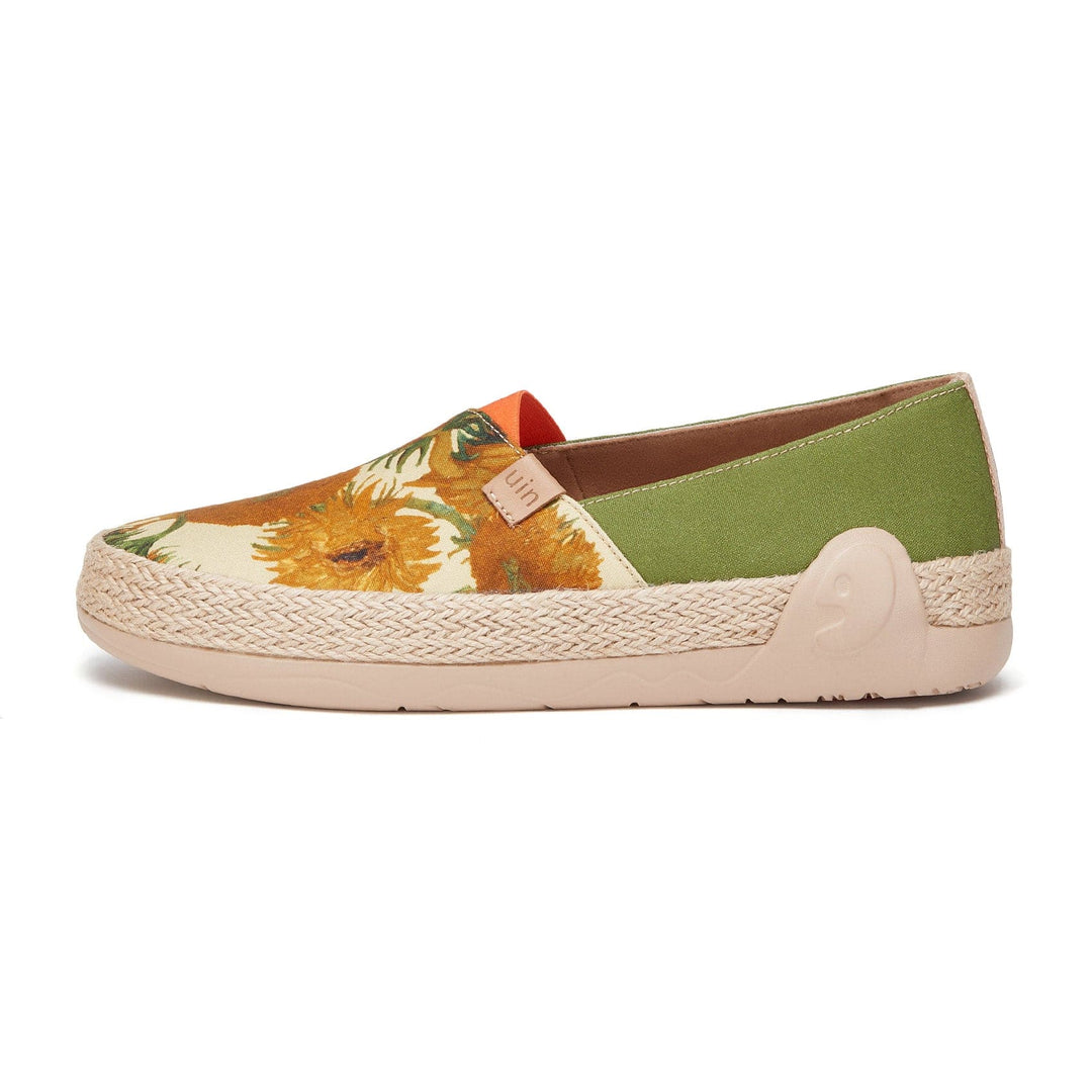 UIN Footwear Men Van Gogh Sunflowers Marbella I Men Canvas loafers