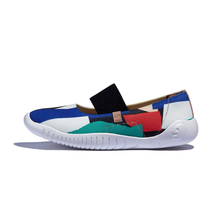 UIN Footwear Women Color Blocks Puzzle Menorca VI Women Canvas loafers