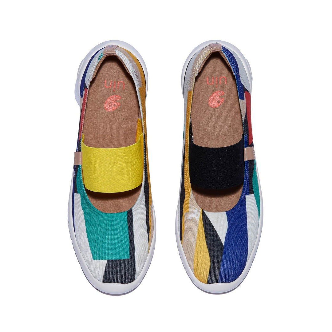 UIN Footwear Women Color Blocks Puzzle Menorca VI Women Canvas loafers