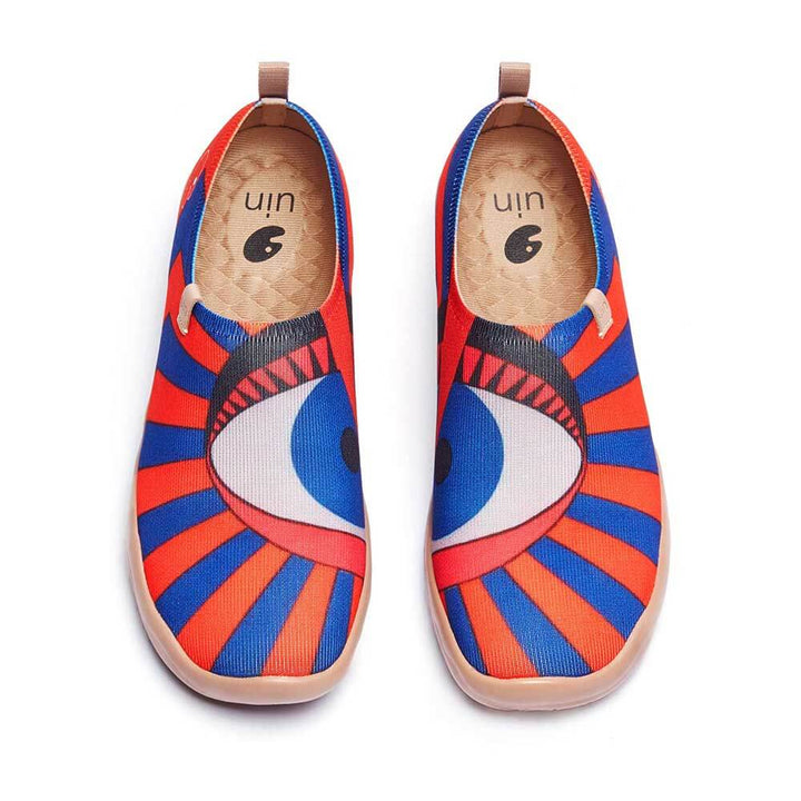 UIN Footwear Women Eye of Sun Canvas loafers