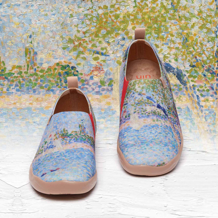 UIN Footwear Women Georges Seurat The Seine seen from La Grande Jatte Women Canvas loafers