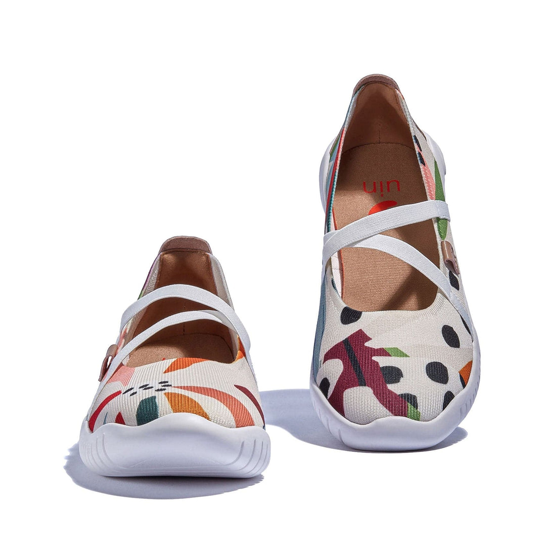 UIN Footwear Women Hand Drawn Spring Menorca VII Women Canvas loafers