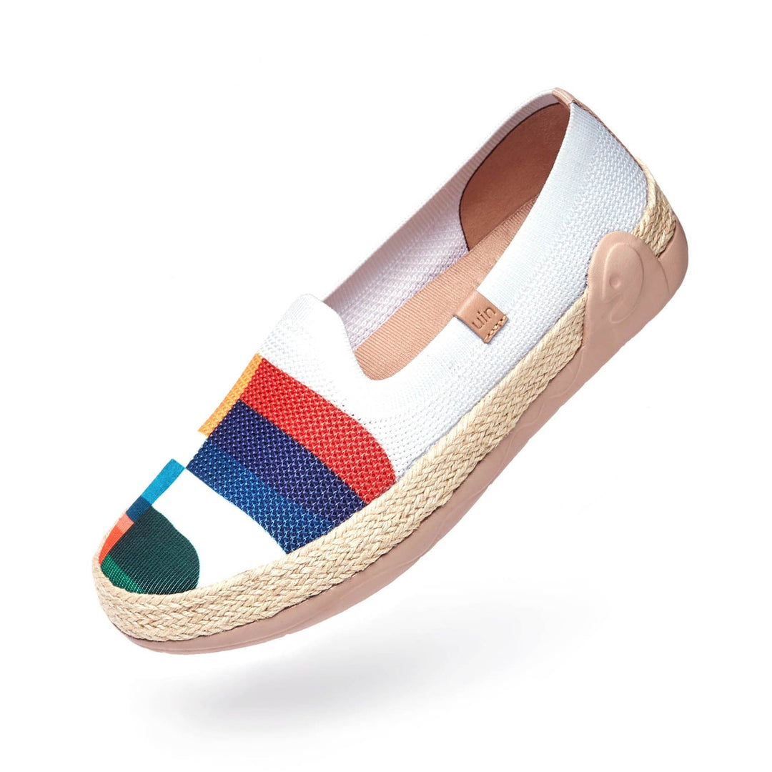 UIN Footwear Women Hold that Color Marbella Canvas loafers