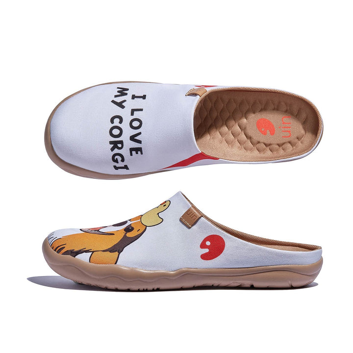 UIN Footwear Women I Love My Corgi Malaga Women Canvas loafers