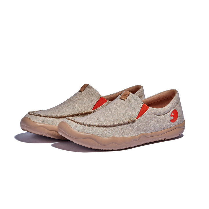 UIN Footwear Women Khaki Brown Nerja Women Canvas loafers