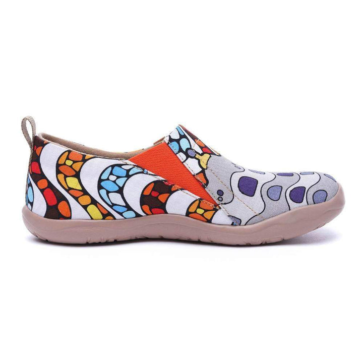 UIN Footwear Women LA PEDRERA Women Canvas Art Painted Shoes Canvas loafers