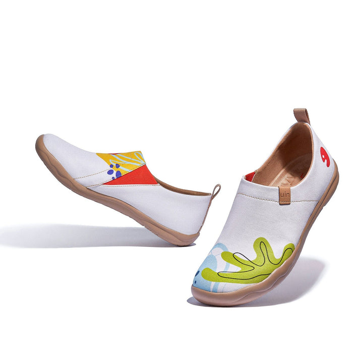 UIN Footwear Women Rainbows above the Hill Toledo I Women Canvas loafers