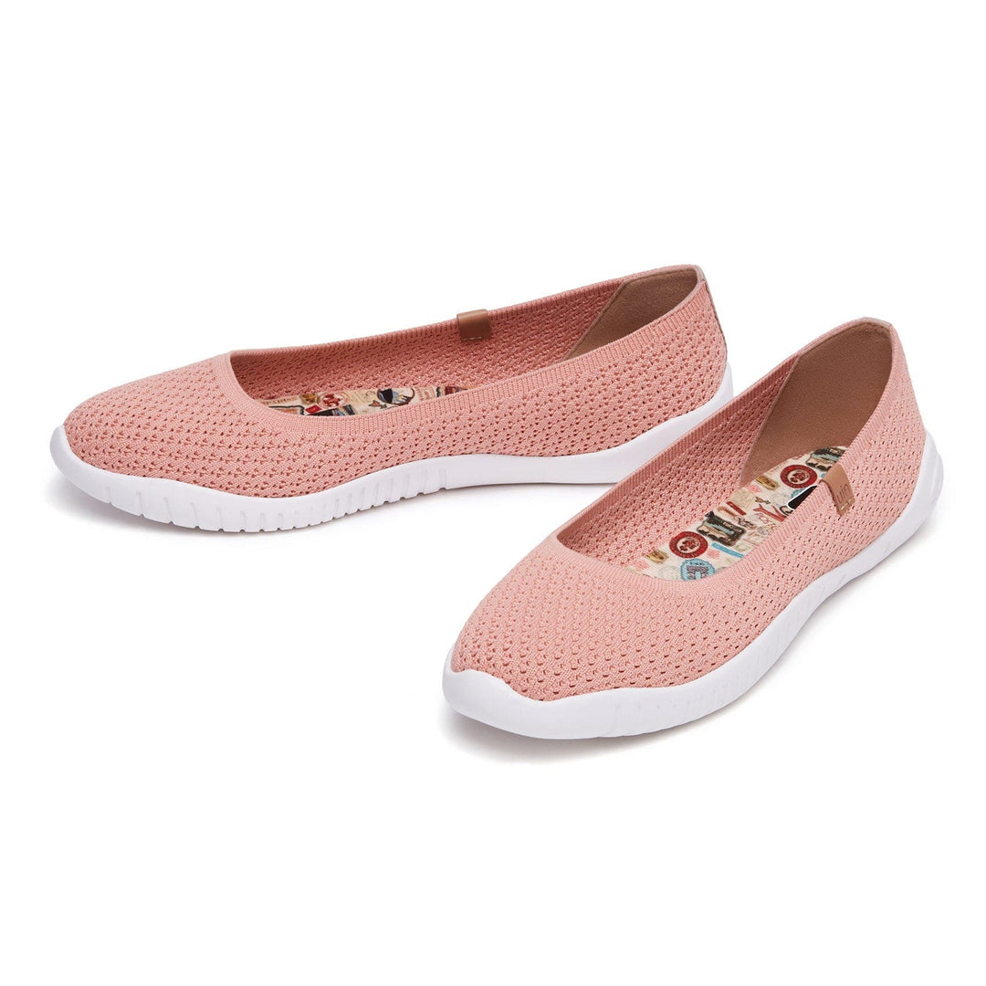 UIN Footwear Women Rosy Pink Knitted Minorca III Women Canvas loafers