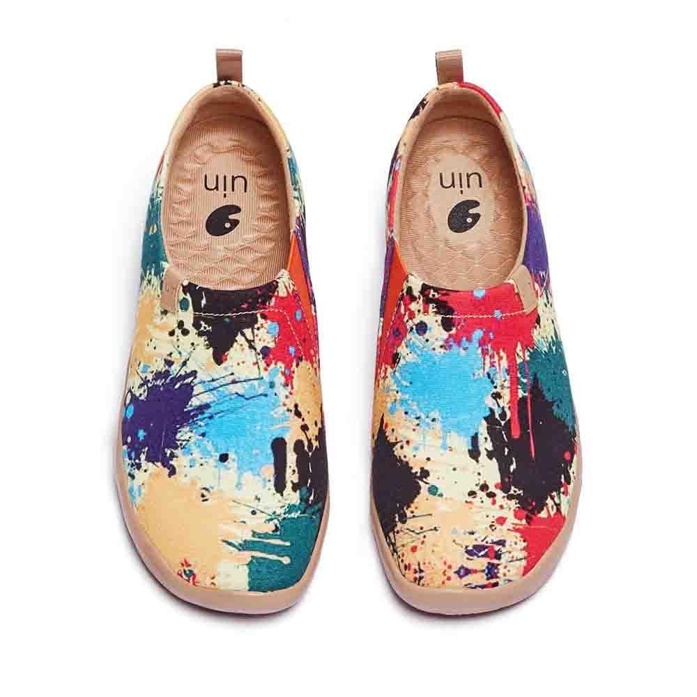 UIN Footwear Women Splashed World Canvas loafers