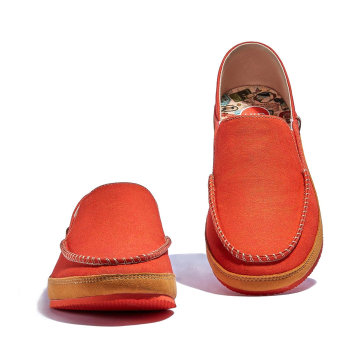 UIN Footwear Women Sunset Red Formentera II Women Canvas loafers