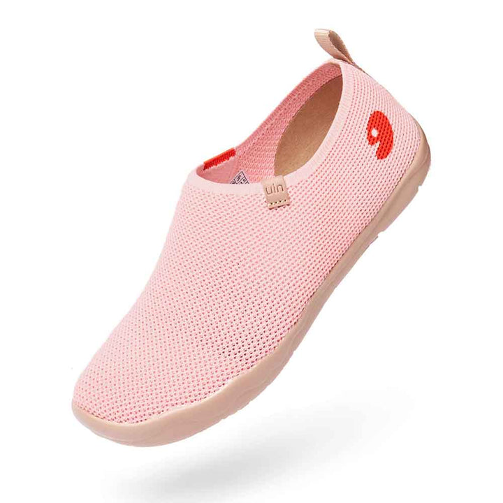 UIN Footwear Women Toledo Knitted Crystal Rose Canvas loafers