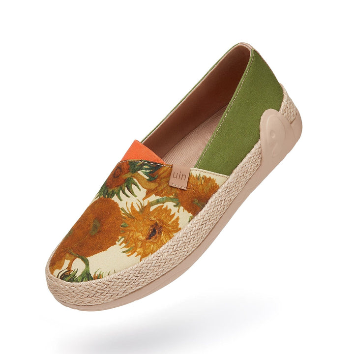 UIN Footwear Women Van Gogh Sunflowers Marbella I Women Canvas loafers