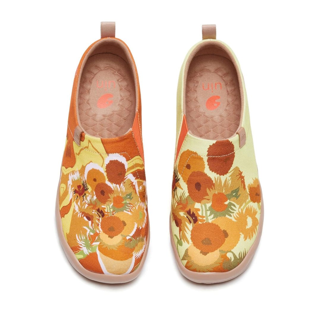 UIN Footwear Women Van Gogh Sunflowers V3 Women Canvas loafers