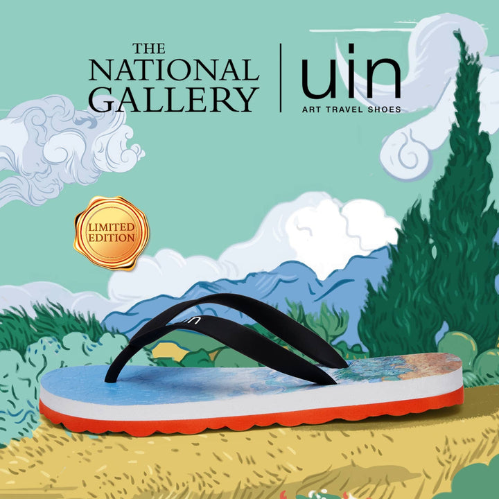 UIN Footwear Women Van Gogh Wheatfield with Cypresses Blanes Women Canvas loafers