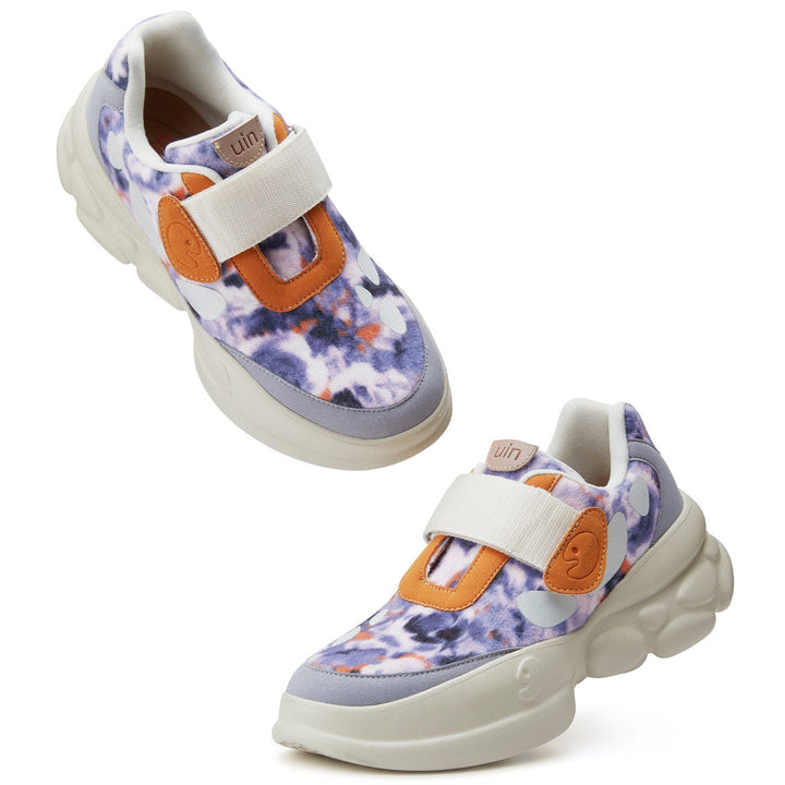 UIN Footwear Women Watercolor Flower Shadow Ronda I Women Canvas loafers