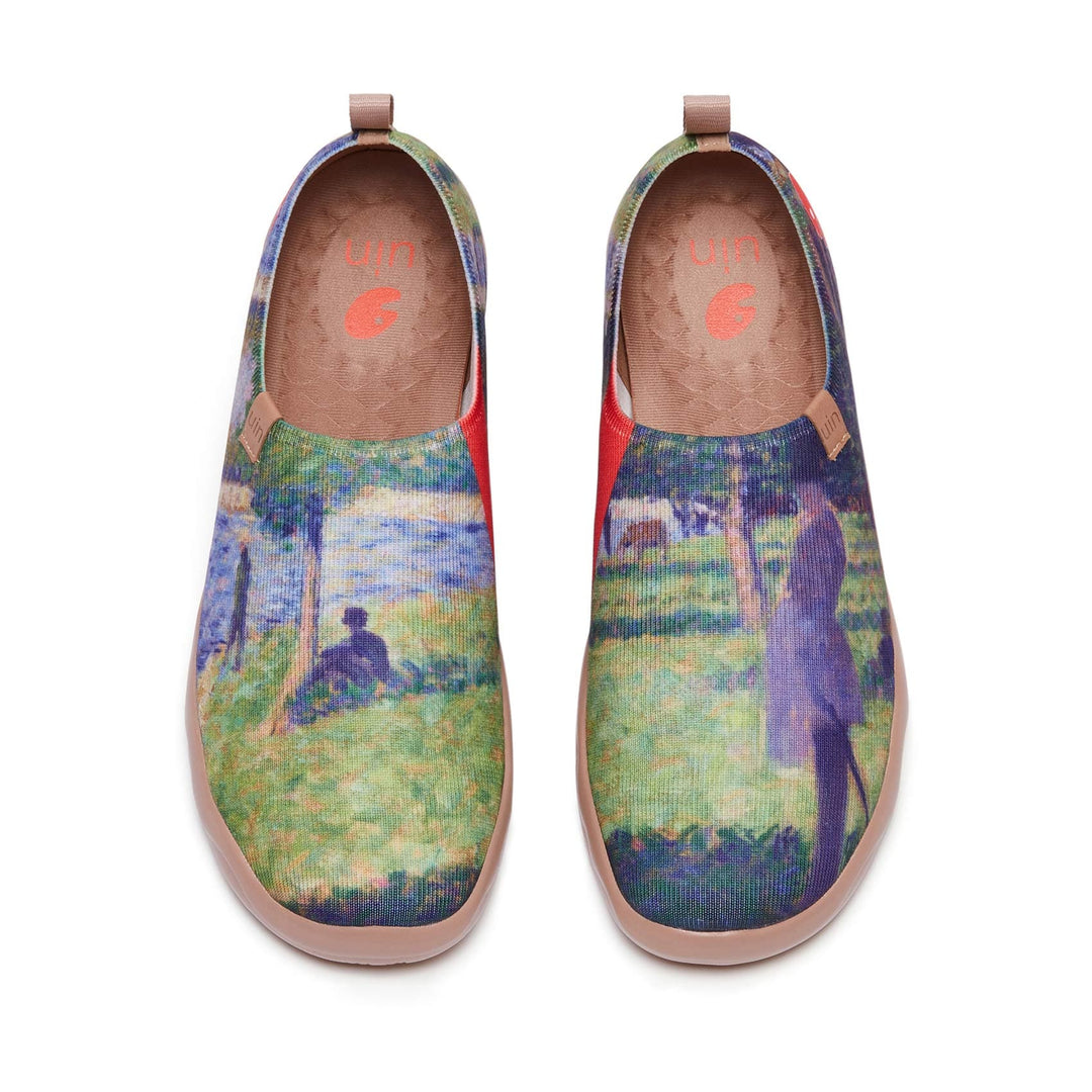 UIN Footwear Men Georges Seurat Study for 'La Grande Jatte������������������������������������������������������������������������������������������������������������������������������������������������������������������?Men Canvas loafers